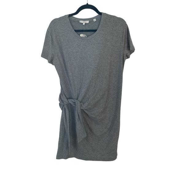 Vince Side Tie Cotton t shirt  Dress small gray - Picture 4 of 7